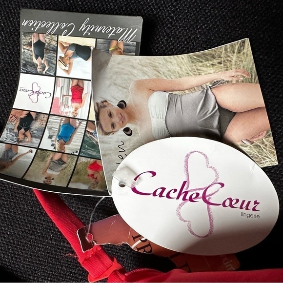 Cache Coeur Maternity Tankini Convertible Wireless Removable Pads S Color-block - Picture 10 of 14